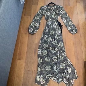 Zara embellished wrap dress